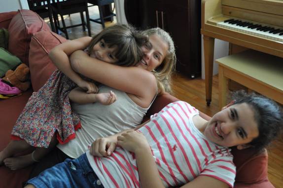 Brincando com as meninas na casa da Anita em Princeton Junction, New Jersey - EUA